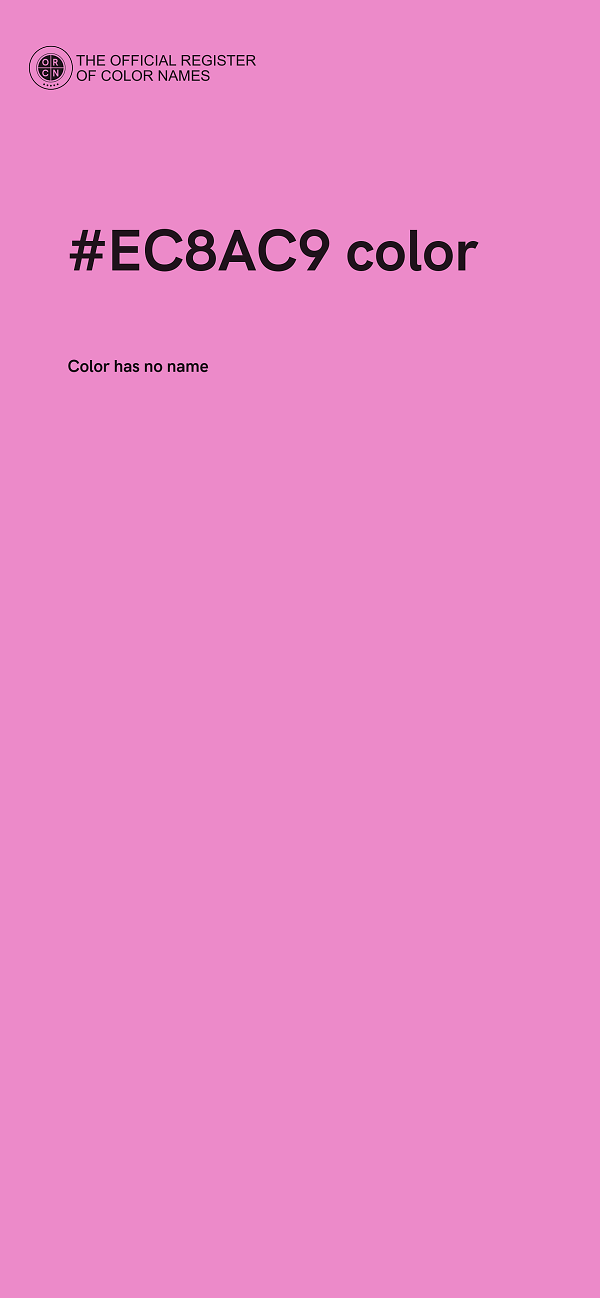#EC8AC9 color image