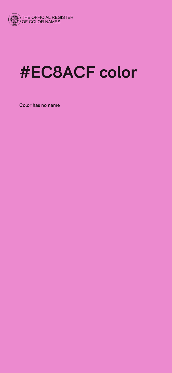 #EC8ACF color image