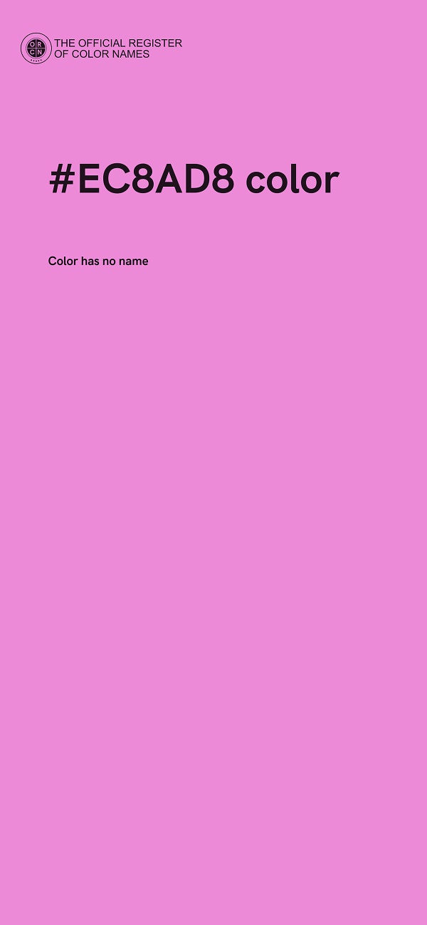 #EC8AD8 color image