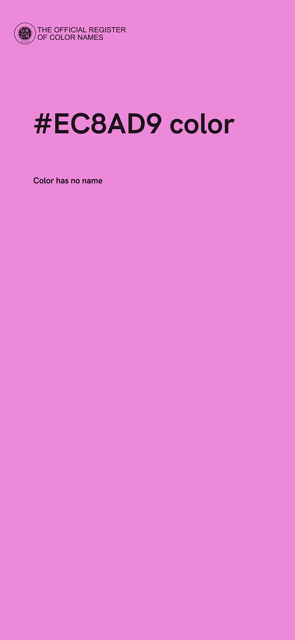 #EC8AD9 color image