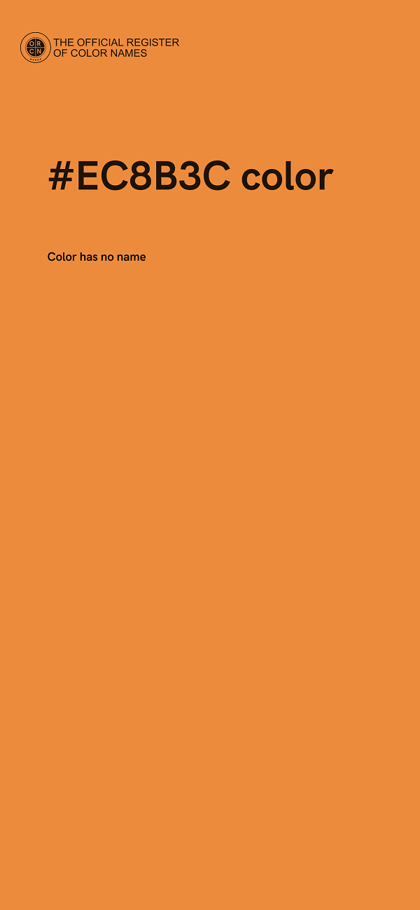 #EC8B3C color image