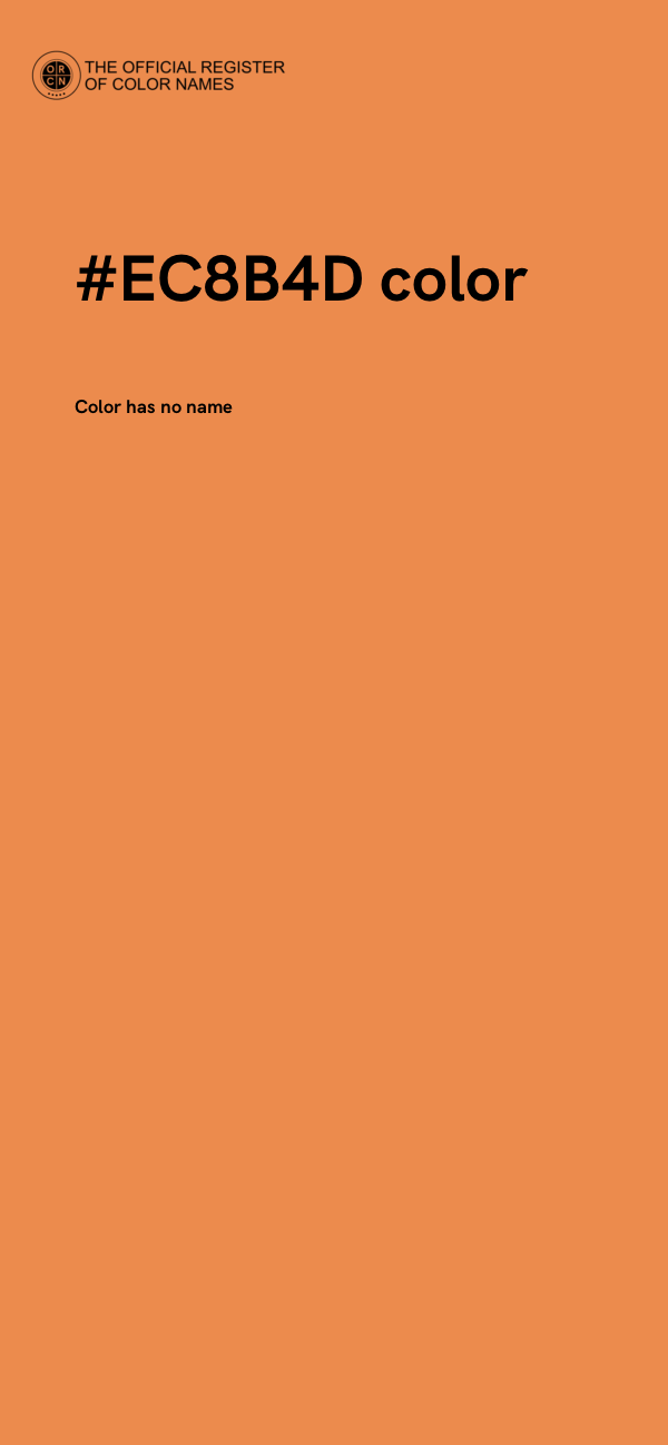 #EC8B4D color image
