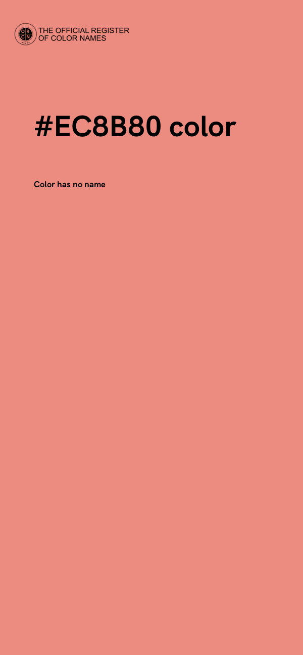 #EC8B80 color image