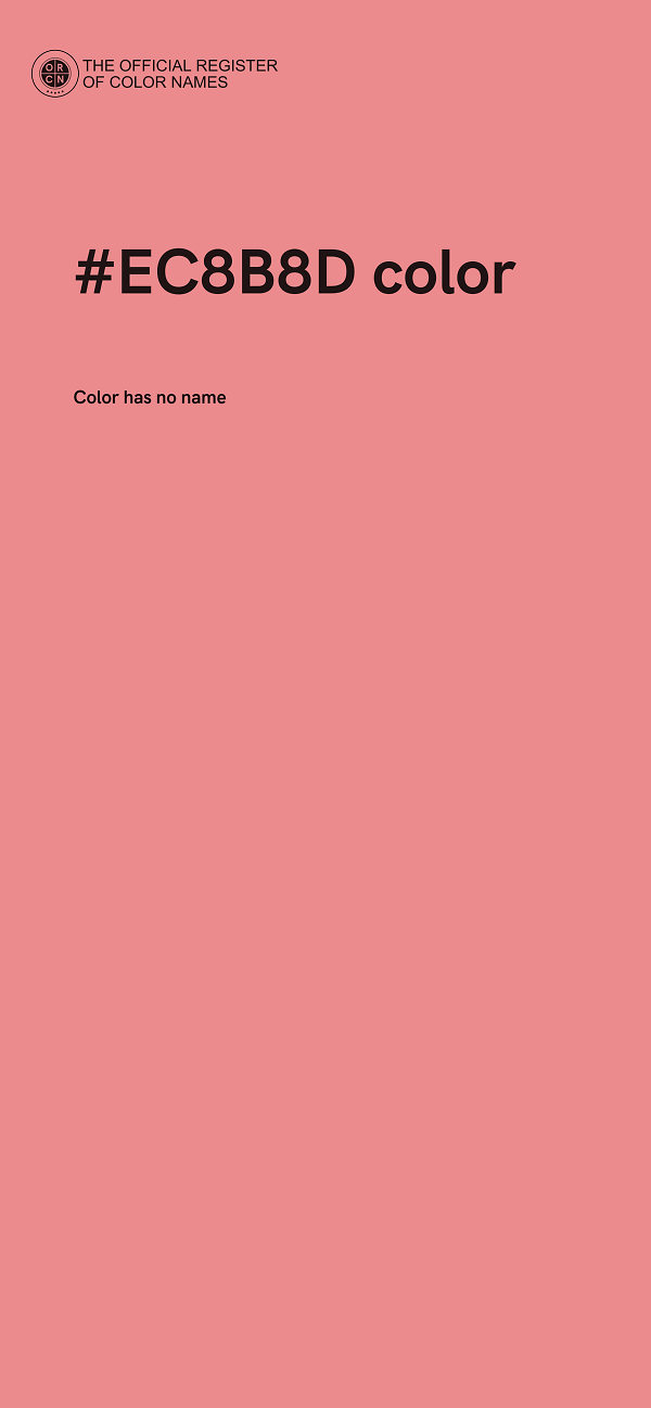 #EC8B8D color image