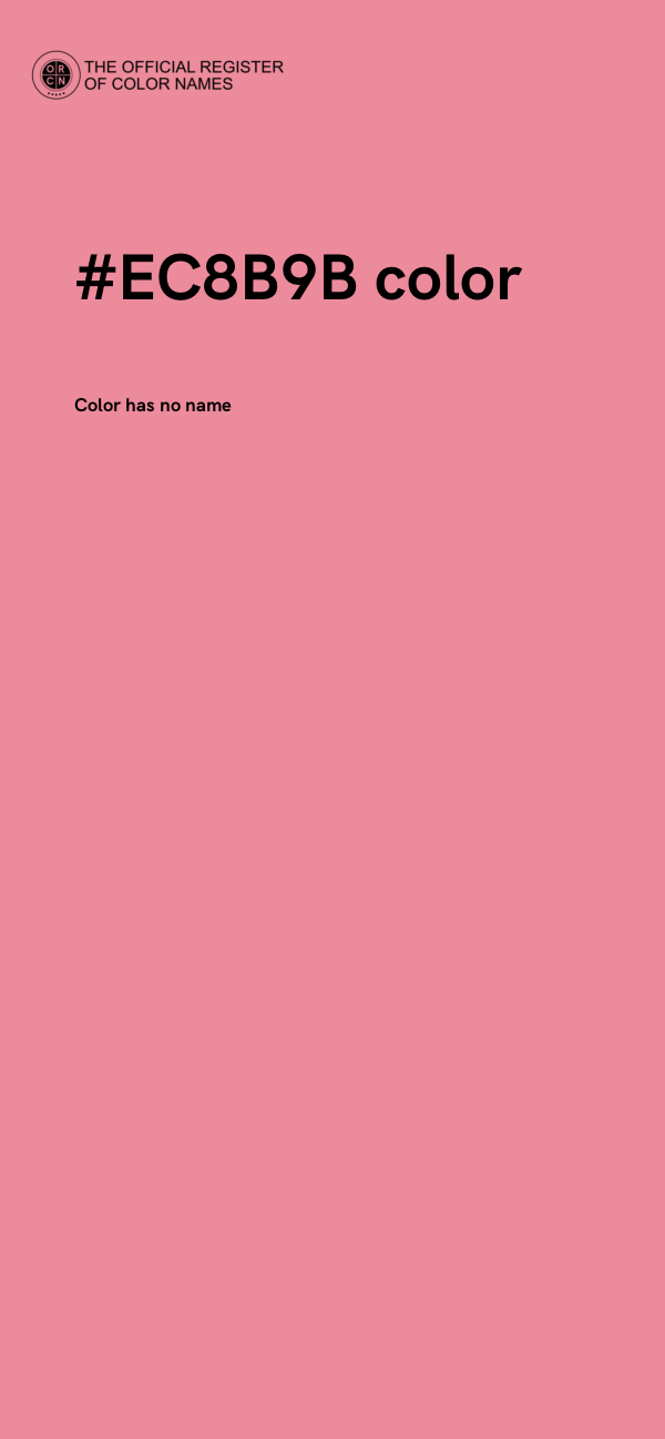 #EC8B9B color image