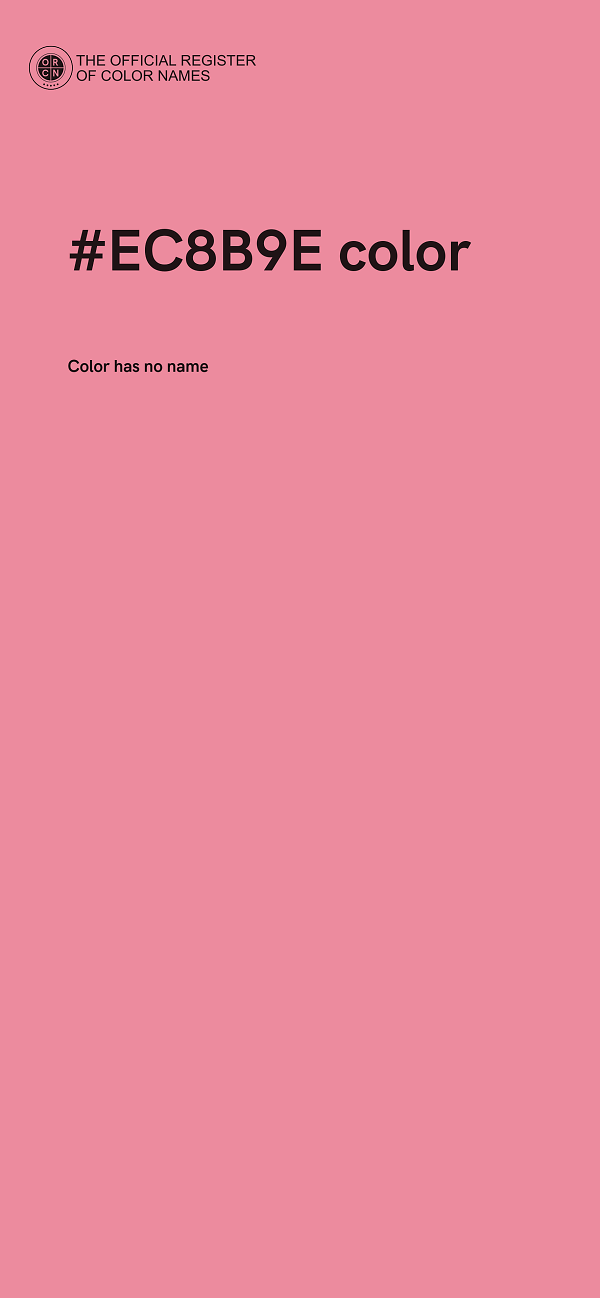 #EC8B9E color image
