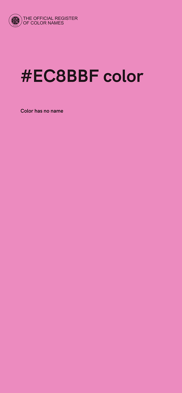 #EC8BBF color image
