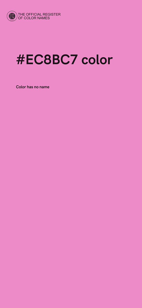 #EC8BC7 color image