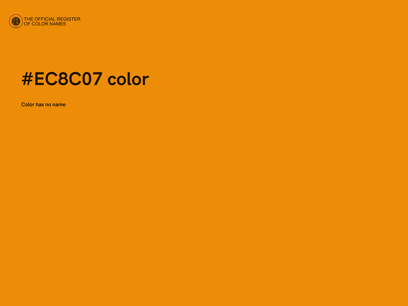 #EC8C07 color image