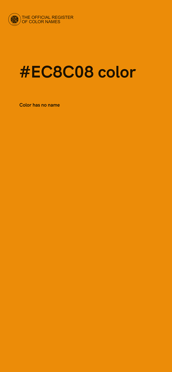 #EC8C08 color image