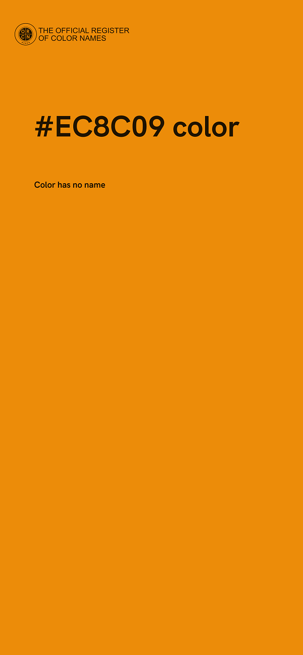 #EC8C09 color image