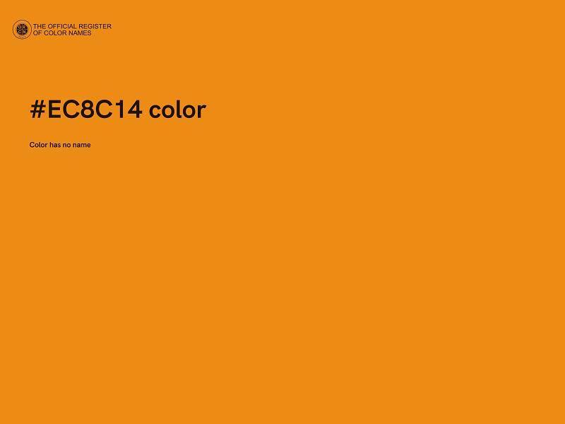 #EC8C14 color image