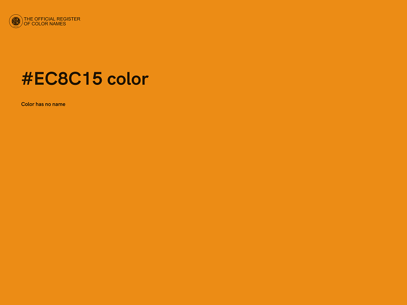 #EC8C15 color image