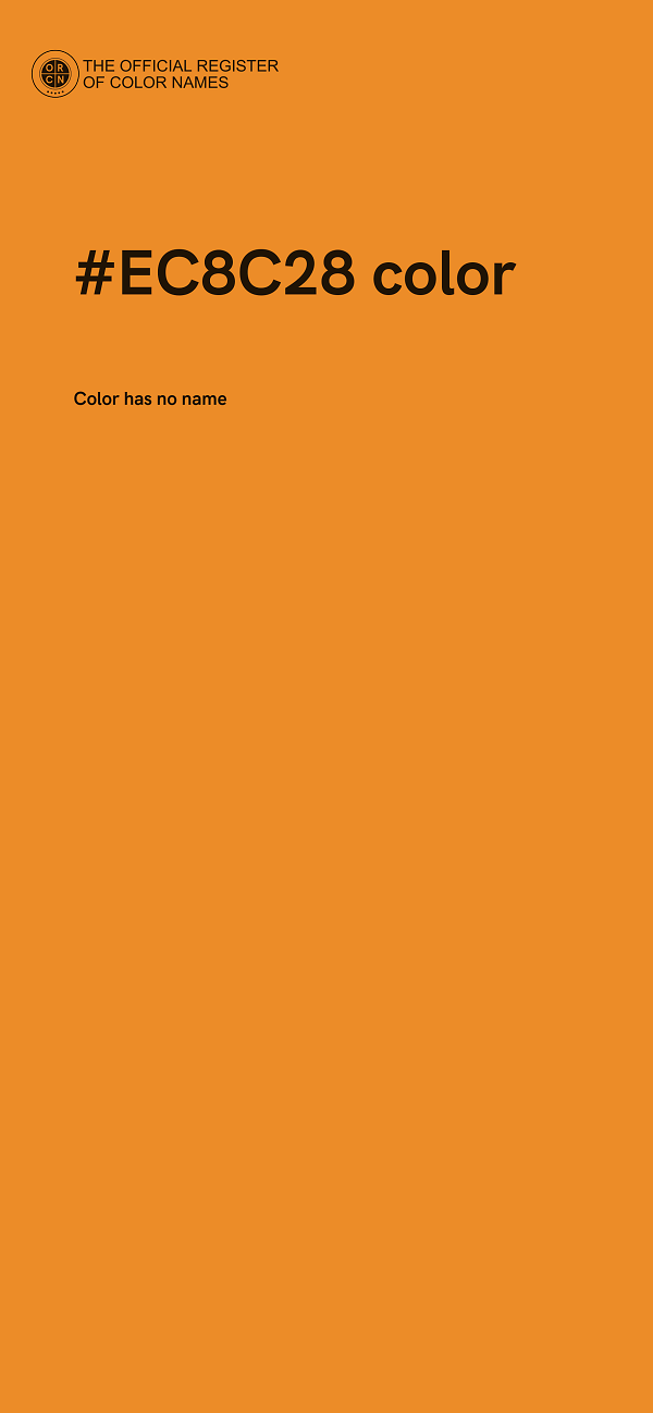 #EC8C28 color image