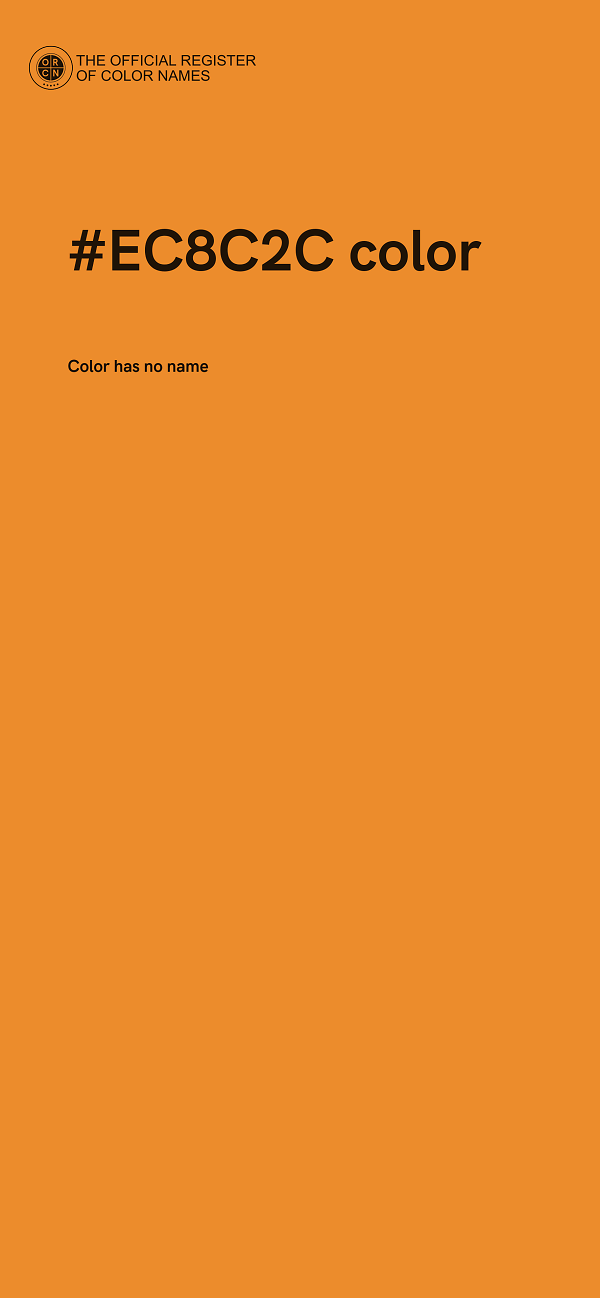 #EC8C2C color image