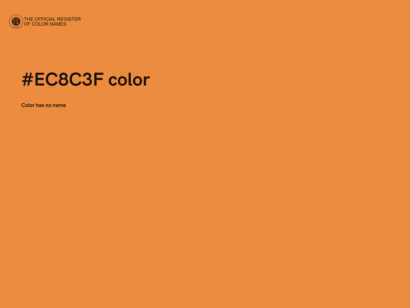 #EC8C3F color image