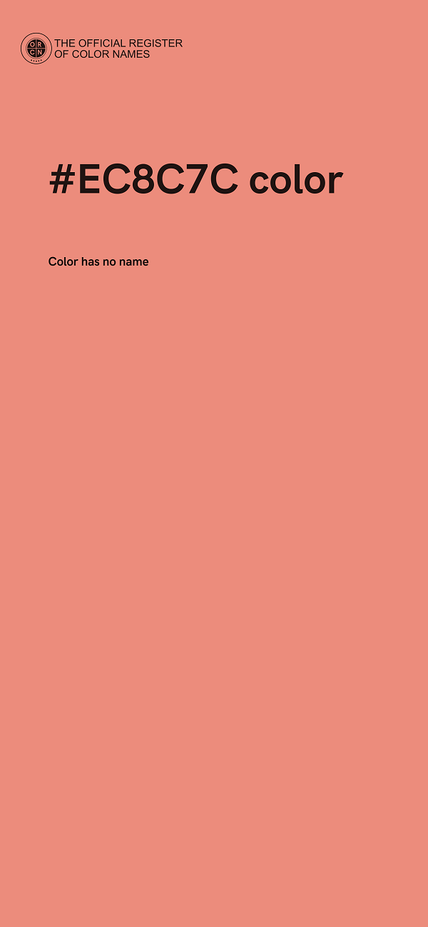 #EC8C7C color image