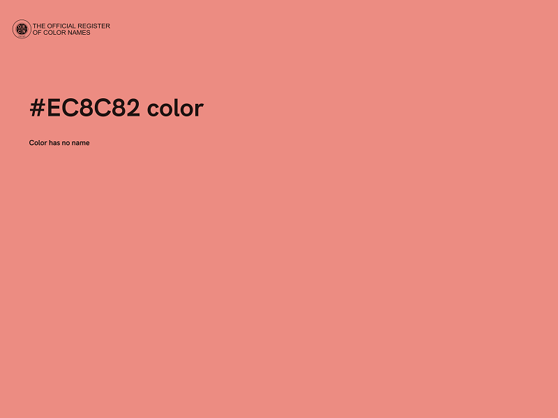 #EC8C82 color image