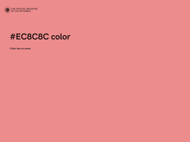 #EC8C8C color image