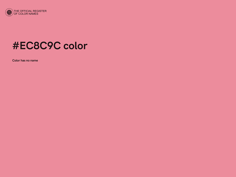 #EC8C9C color image