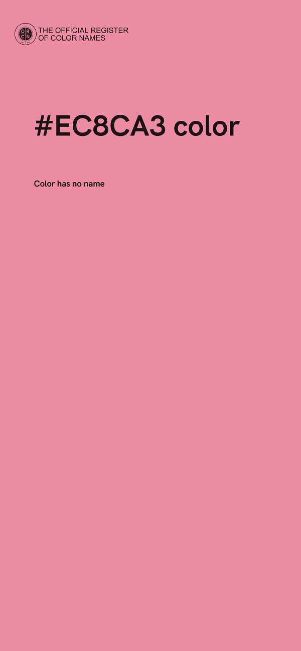 #EC8CA3 color image