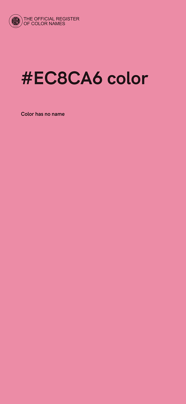 #EC8CA6 color image