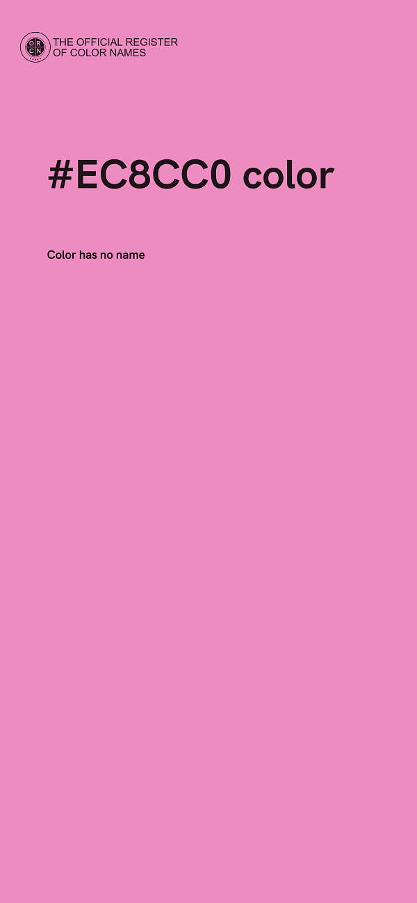 #EC8CC0 color image