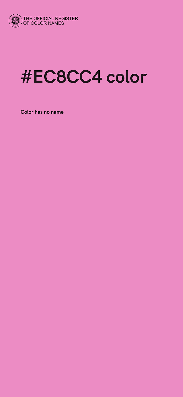 #EC8CC4 color image