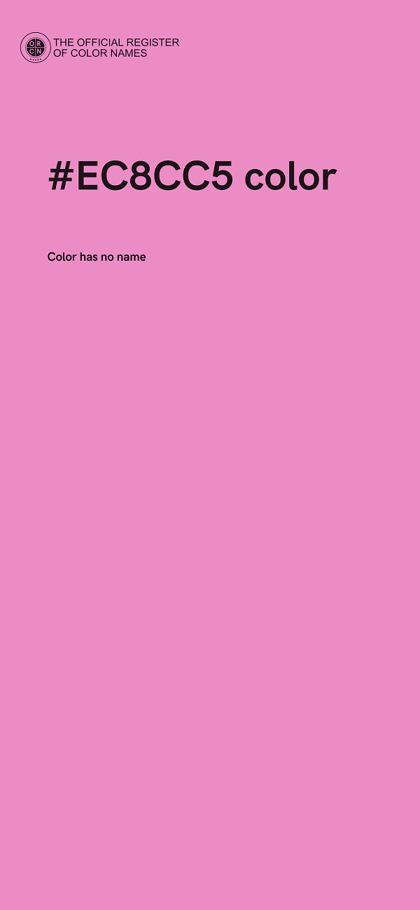 #EC8CC5 color image