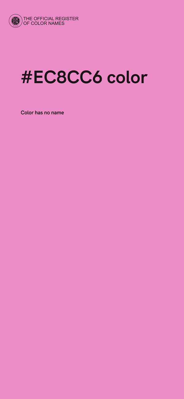 #EC8CC6 color image