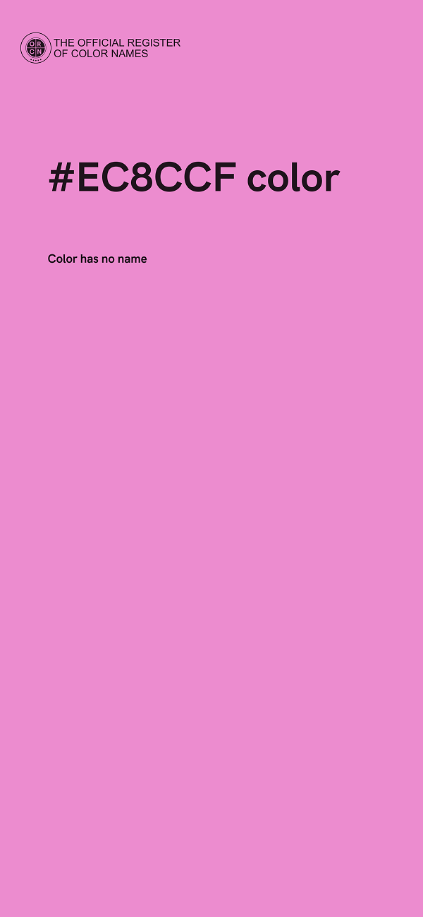 #EC8CCF color image