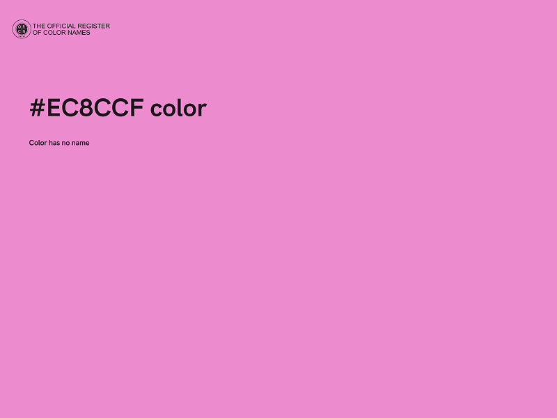 #EC8CCF color image