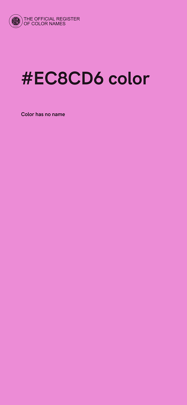 #EC8CD6 color image