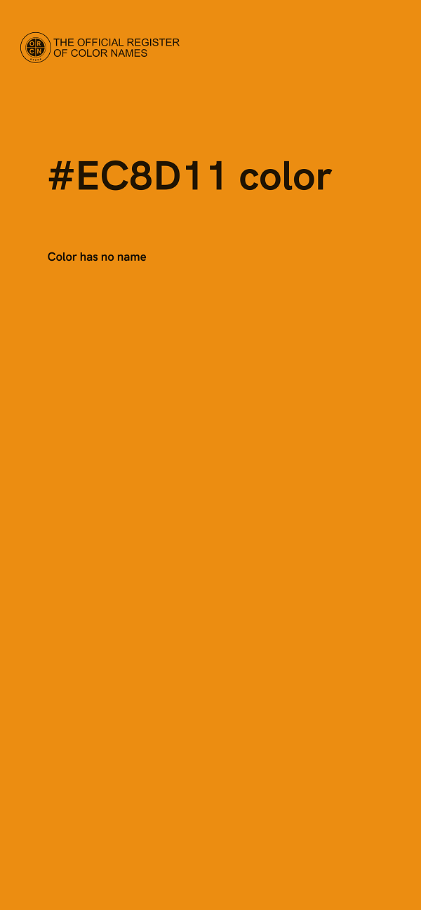 #EC8D11 color image