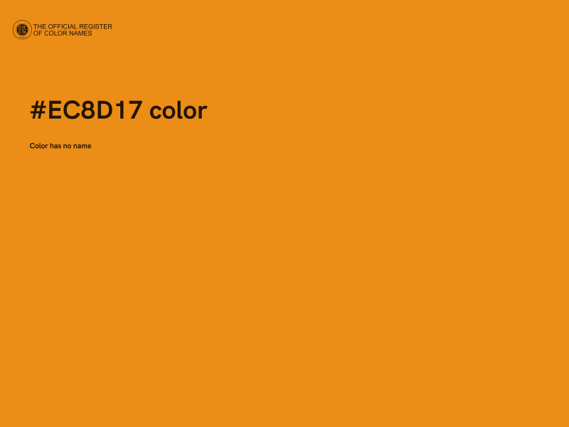 #EC8D17 color image