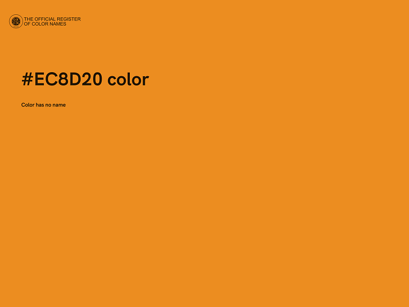 #EC8D20 color image