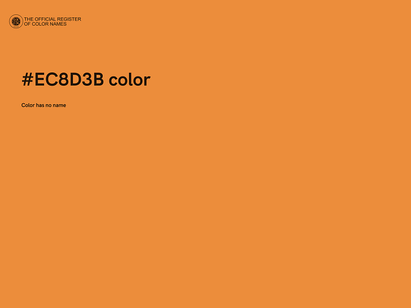 #EC8D3B color image