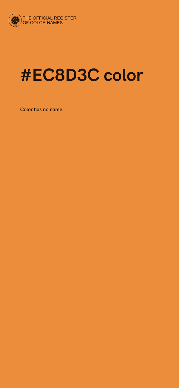 #EC8D3C color image