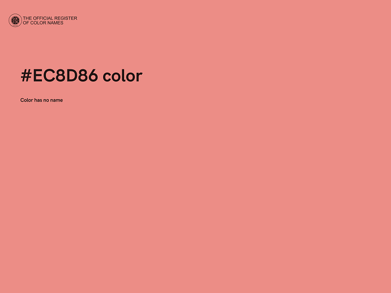 #EC8D86 color image