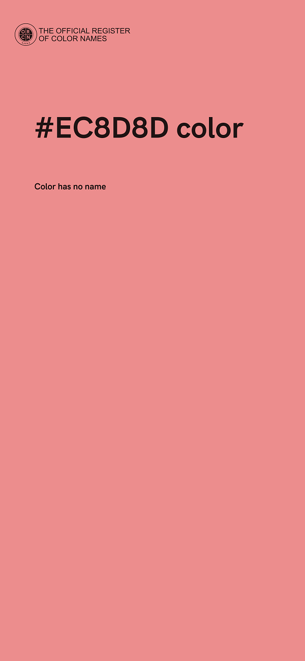 #EC8D8D color image