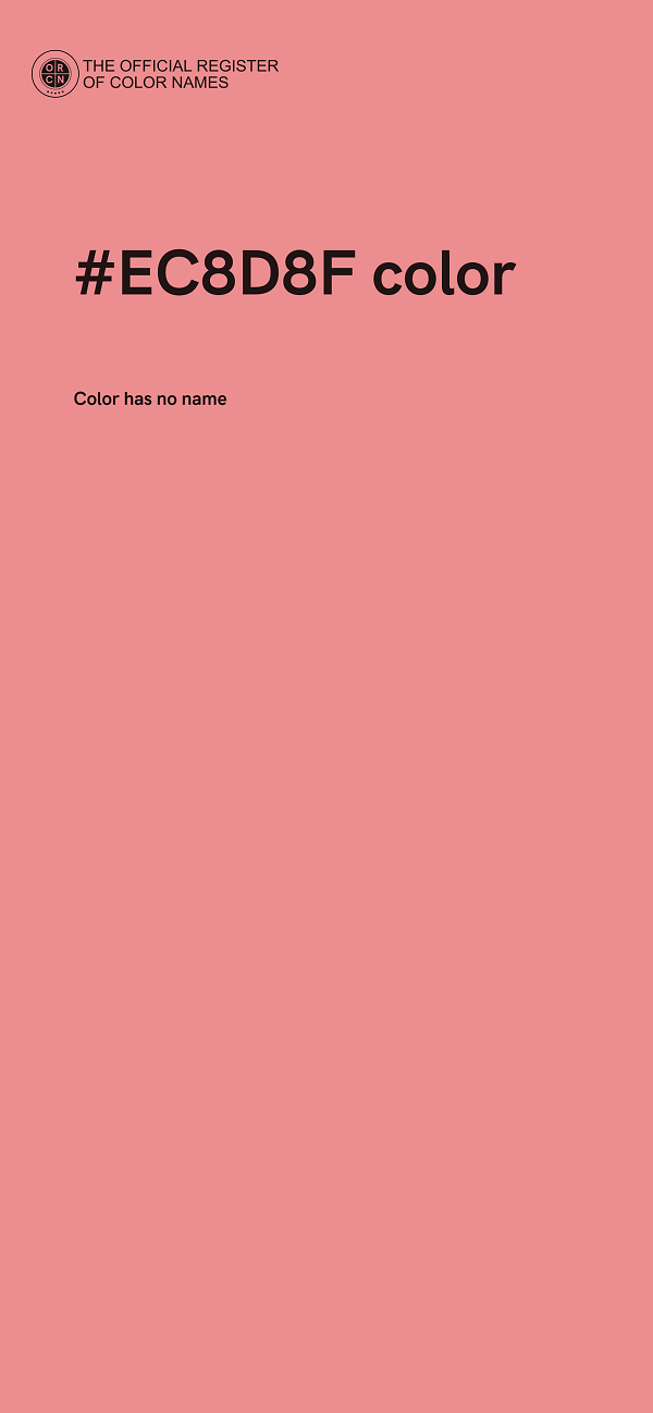 #EC8D8F color image