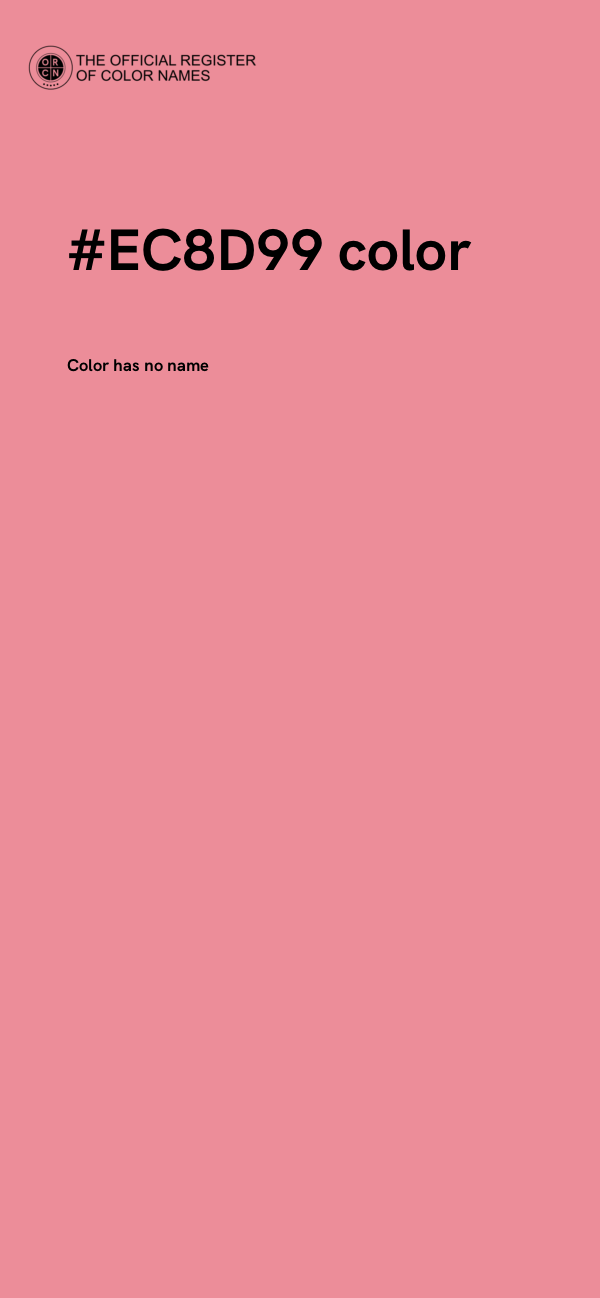 #EC8D99 color image