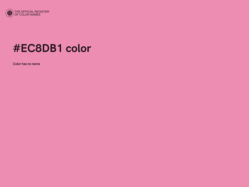 #EC8DB1 color image