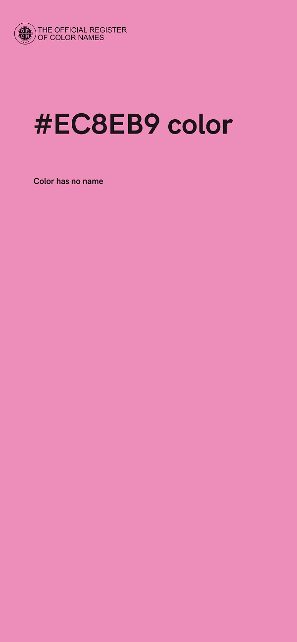 #EC8EB9 color image