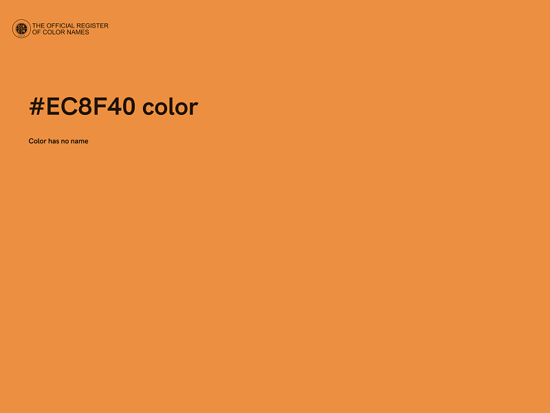#EC8F40 color image