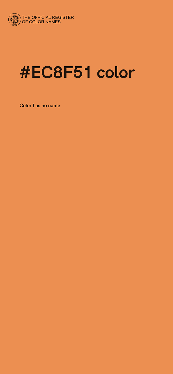 #EC8F51 color image