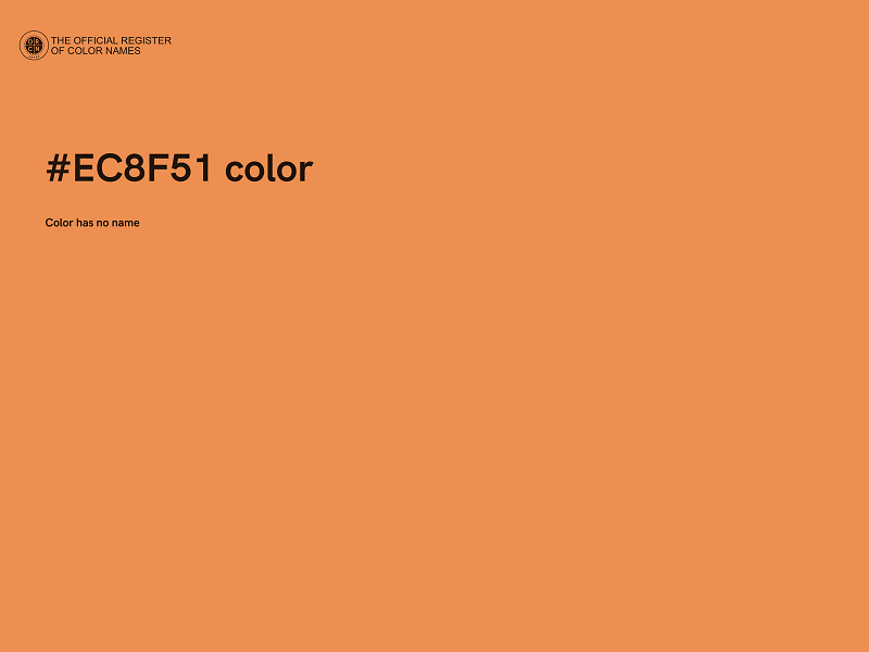 #EC8F51 color image
