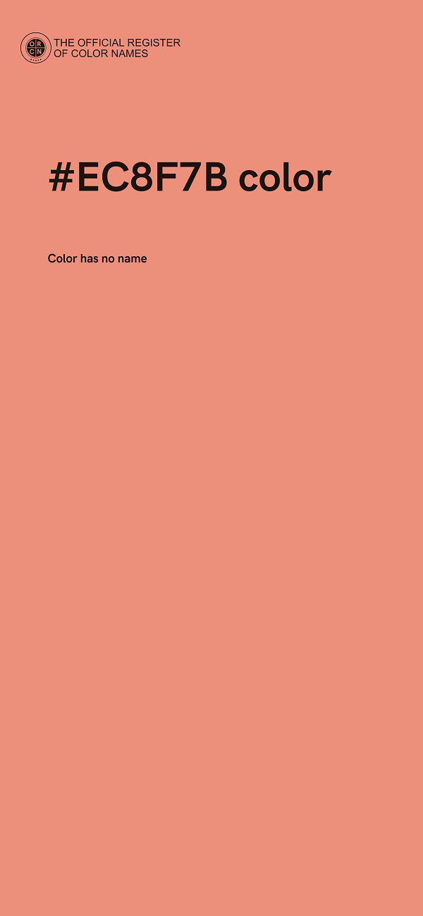 #EC8F7B color image