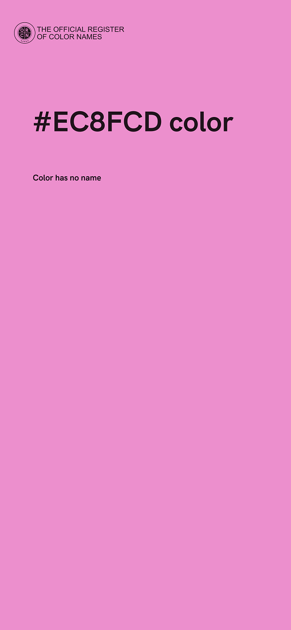 #EC8FCD color image