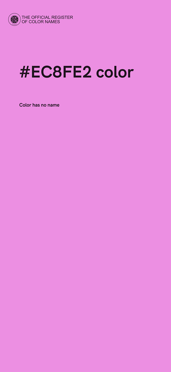 #EC8FE2 color image